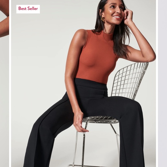 SPANX NWT The Perfect Pant, Hi-Rise Flare in pointe Medium (Classic Black) - Picture 5 of 5